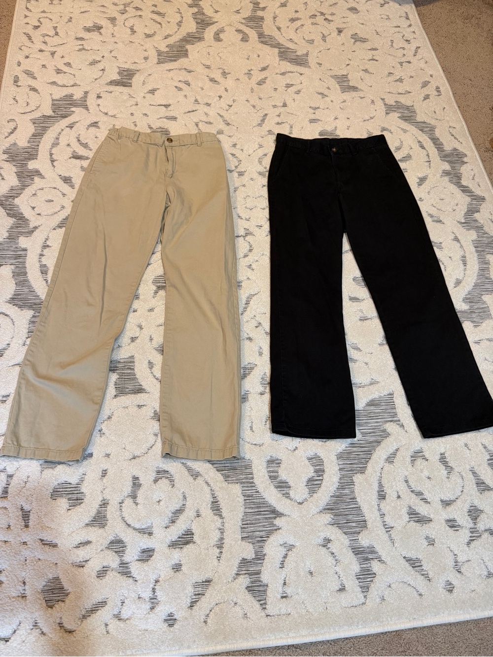 Boy’s size 16 Casual Pants Lot - Black and Khaki VGUC IZOD Place